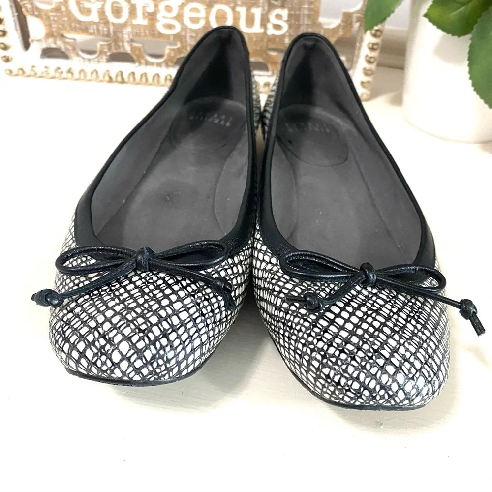 Stuart Weitzman White and Black Flats - Picture 3 of 10